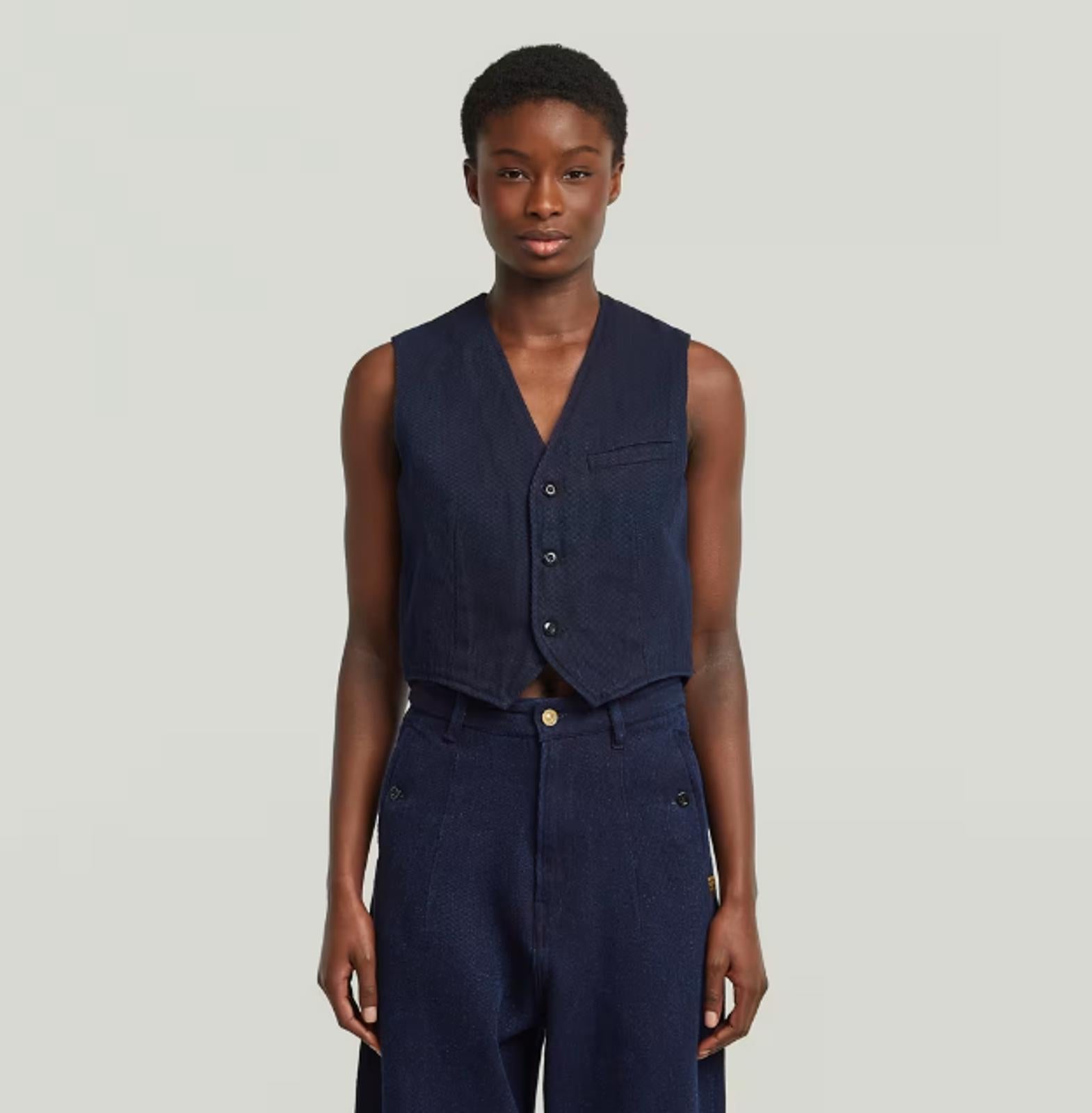 NWT G-Star Raw Denim Waistcoat Rinsed Indigo Cavalry Vest Size XS