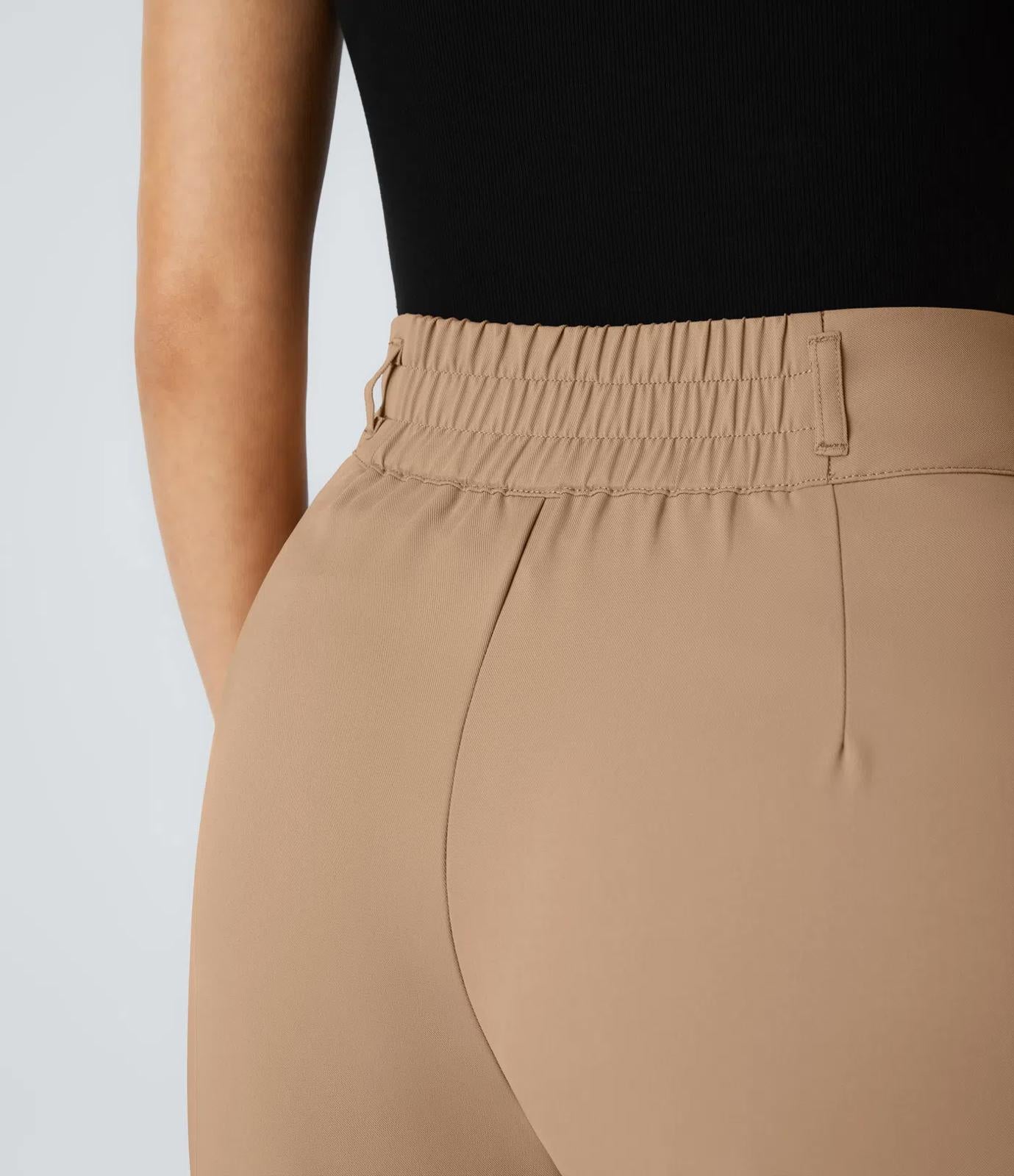 NWT Halara Flex™ High Waisted Shirred Straight Leg Work Pants Size Small Tall