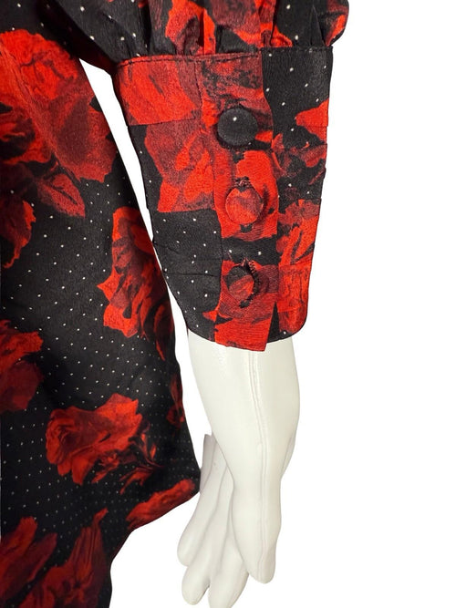 NWT The Kooples Dots and Roses Dress (French Size 0) $545 MRSP