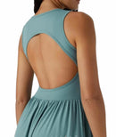 NWT Halara Women's Sleeveless Maxi Dress with Open Back in Blue Size XS