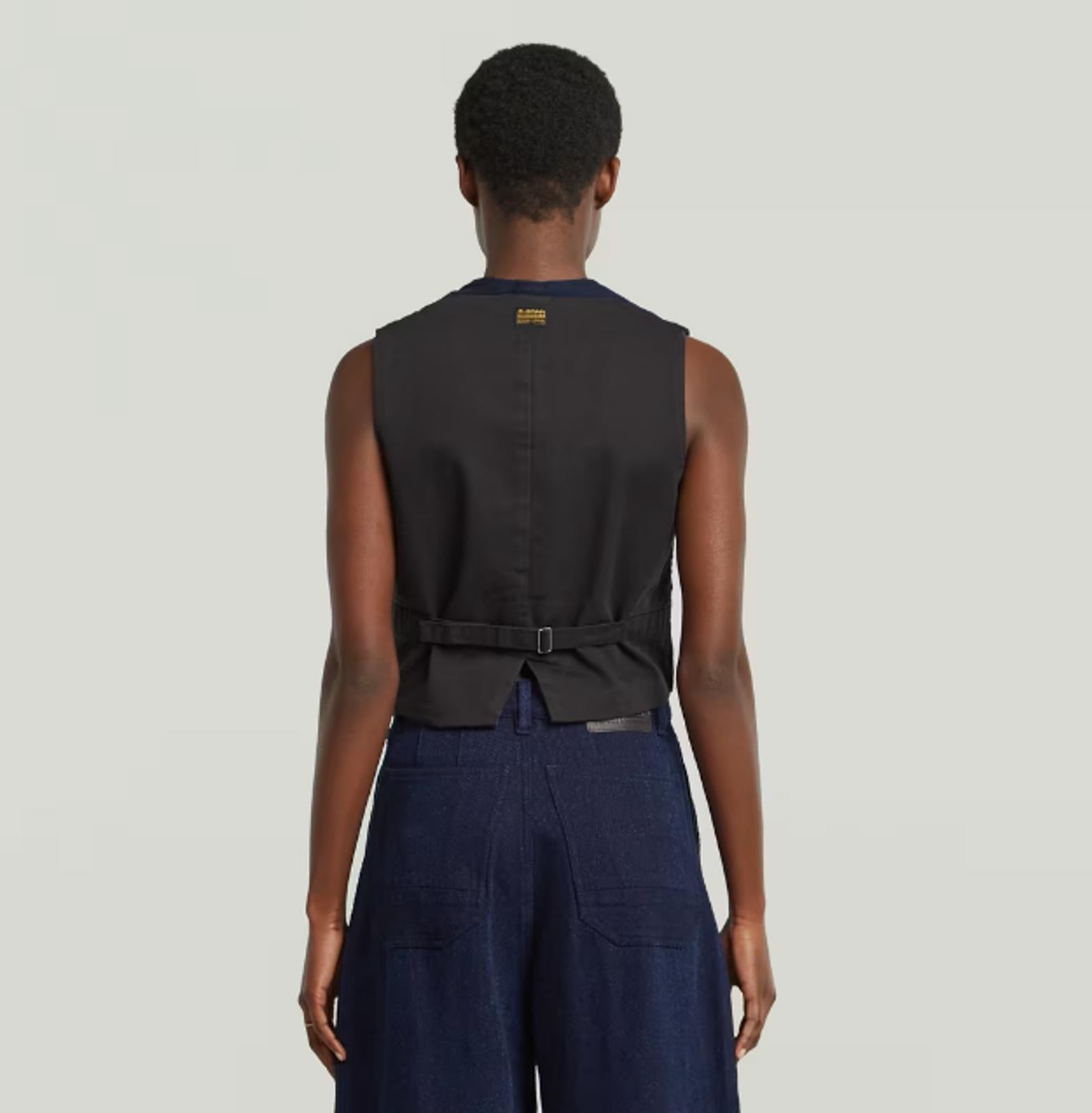 NWT G-Star Raw Denim Waistcoat Rinsed Indigo Cavalry Vest Size Small
