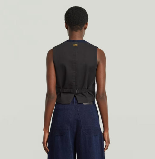 NWT G-Star Raw Denim Waistcoat Rinsed Indigo Cavalry Vest Size Small