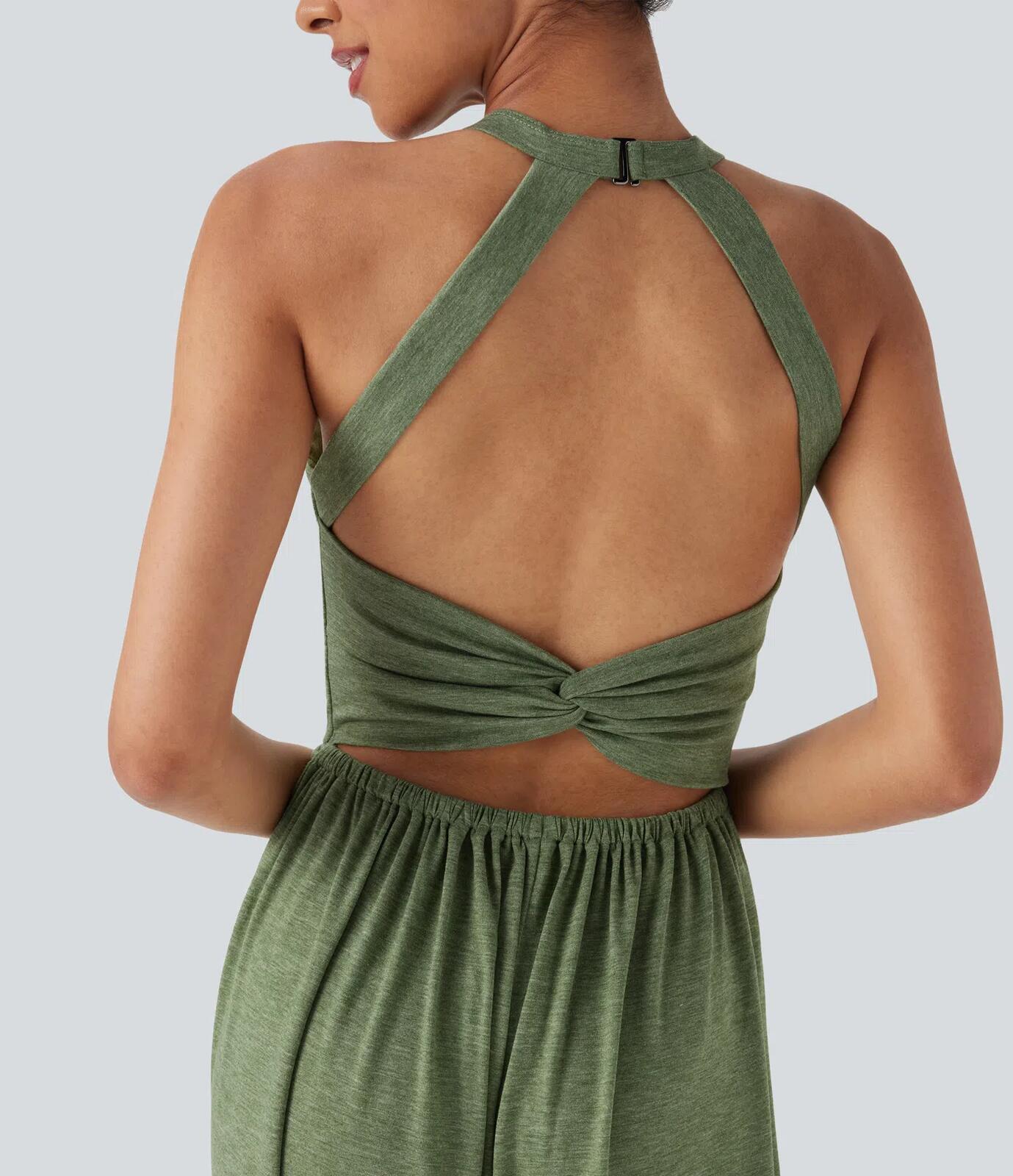 NWT Halara U Neck Harem Jumpsuit with Pockets-Easy Peezy Edition Size XS Petite