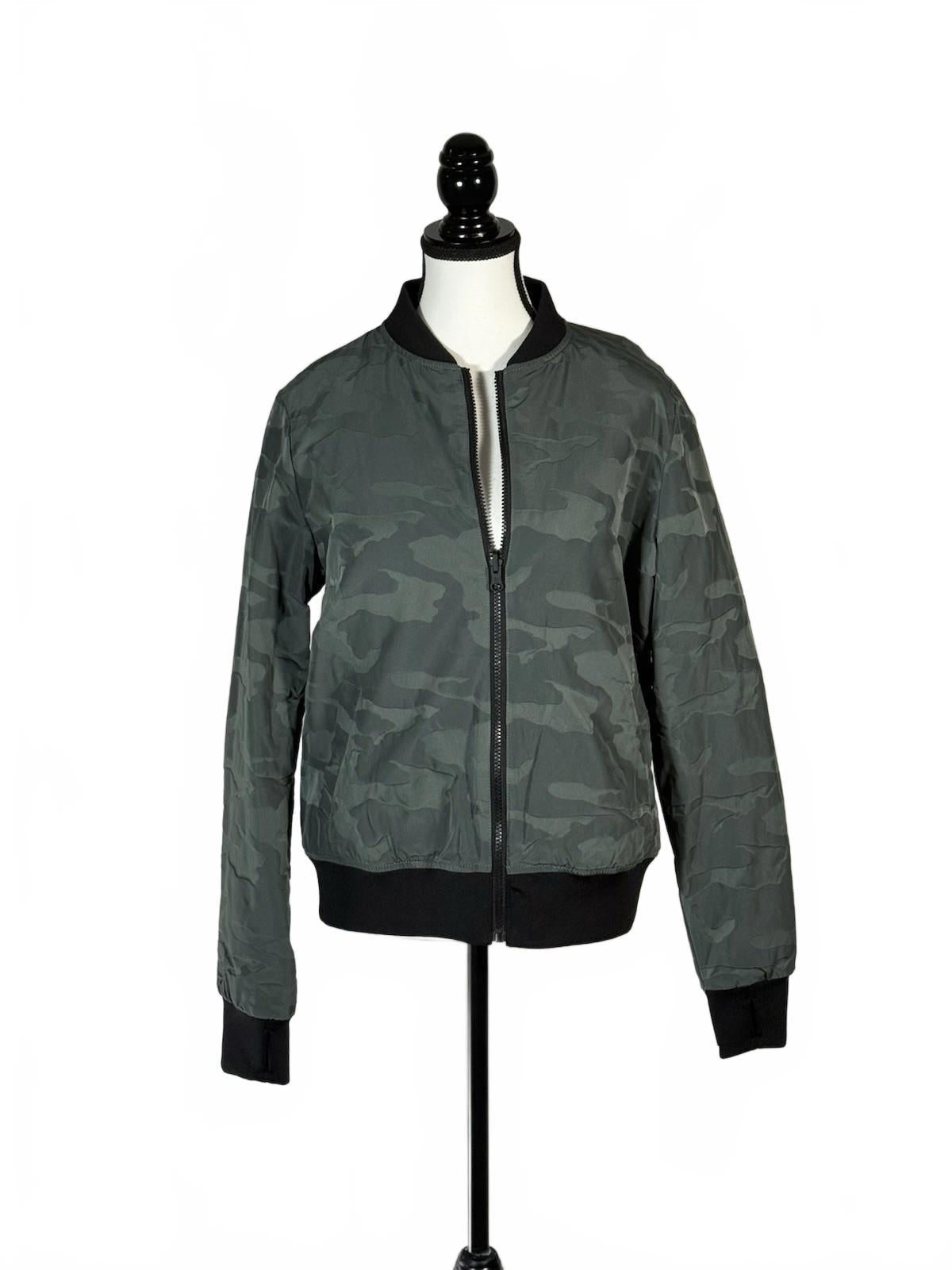 Blanc Noir Reversible Camo Print Bomber Jacket Size M