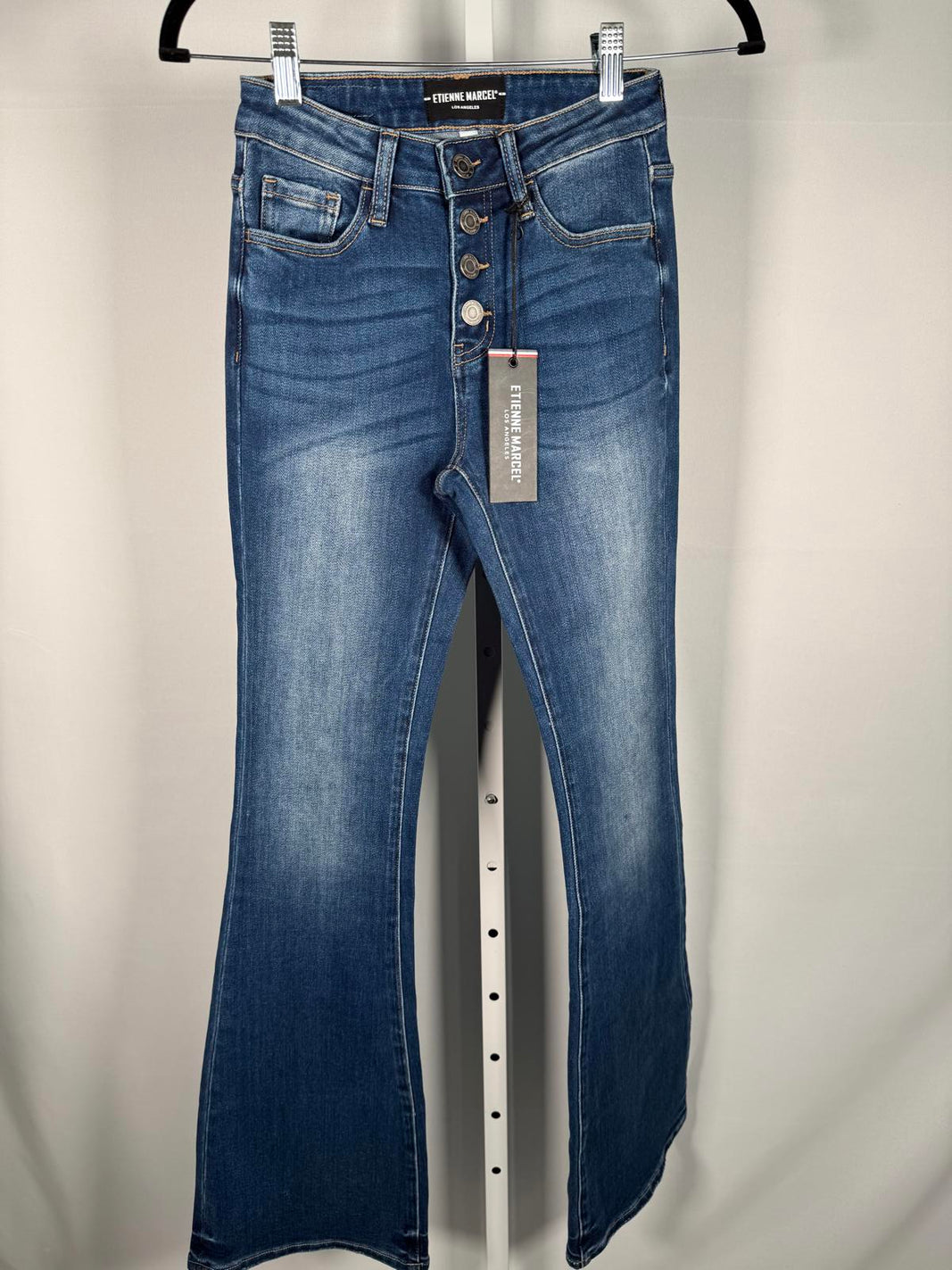 NWT Etienne Marcel Button up Denim Flare Jeans Size 25