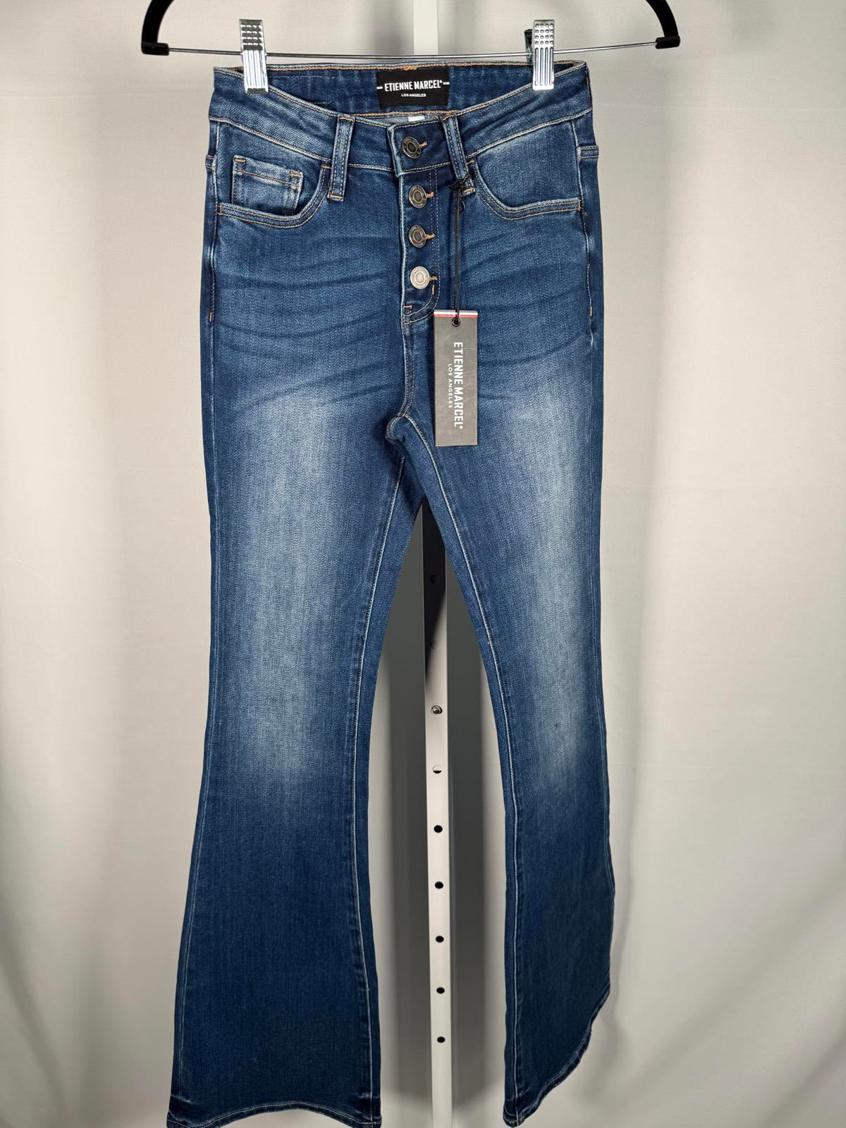 NWT Etienne Marcel Button up Denim Flare Jeans Size 25