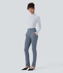 NWT Halara Flex™ High Waisted Houndstooth Plaid Skinny Work Pants Size Small