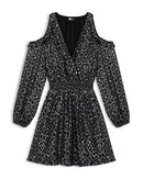 The Kooples Sparkling Leopard Print Belted Mini Dress US XS NWT