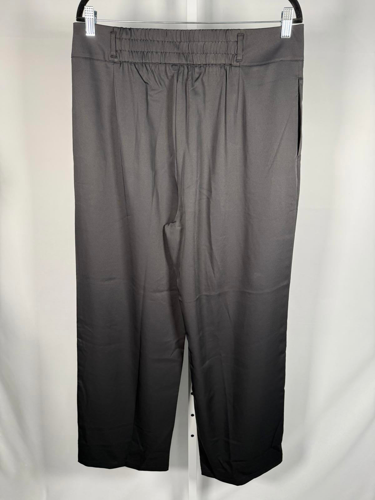 NWT Halara High Waisted Pocket Shirred Straight Leg Work Pant Black Size XL Tall
