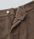 NWT Halara Mid Low Rise 2-in-1 A Line Mini Casual Corduroy Skirt Camelia Brown L