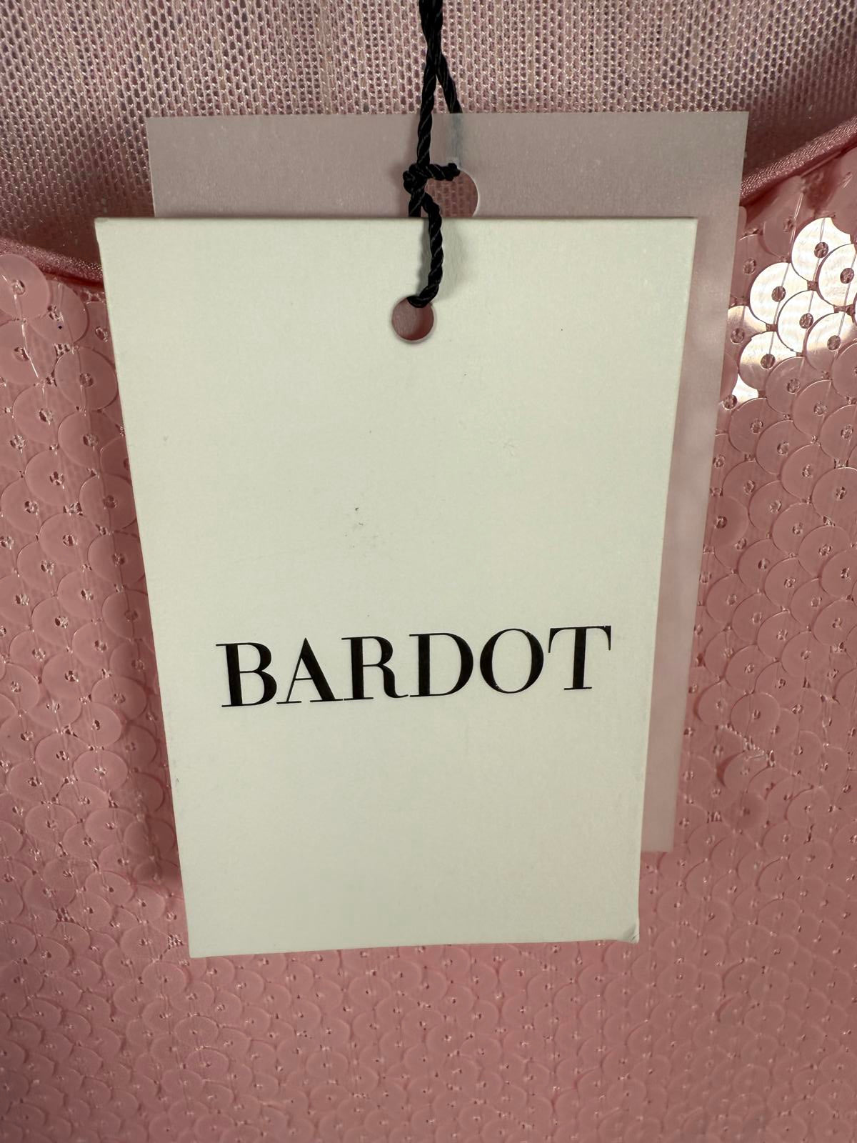 Bardot Arna Sequin Long Sleeve Minidress Size M