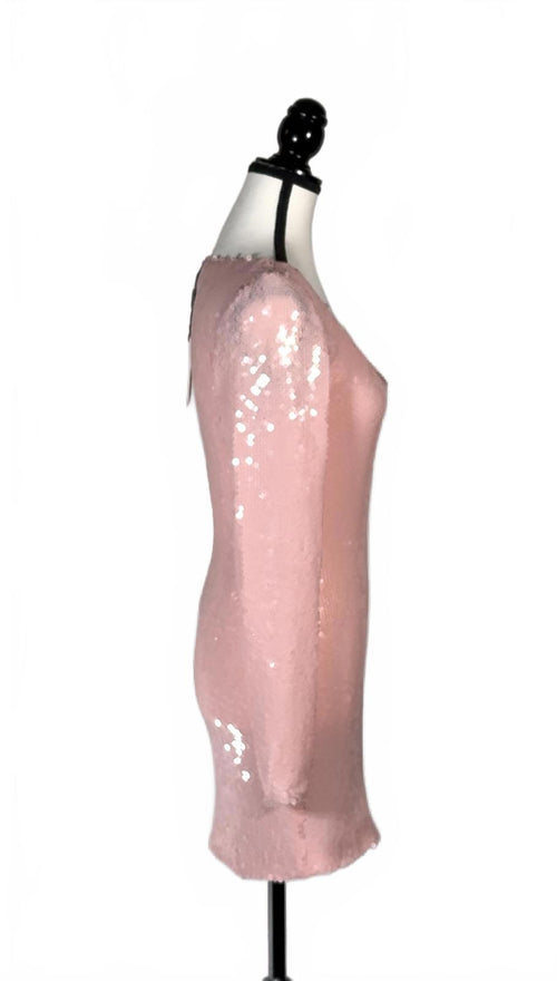 Bardot Arna Sequin Long Sleeve Minidress Size M