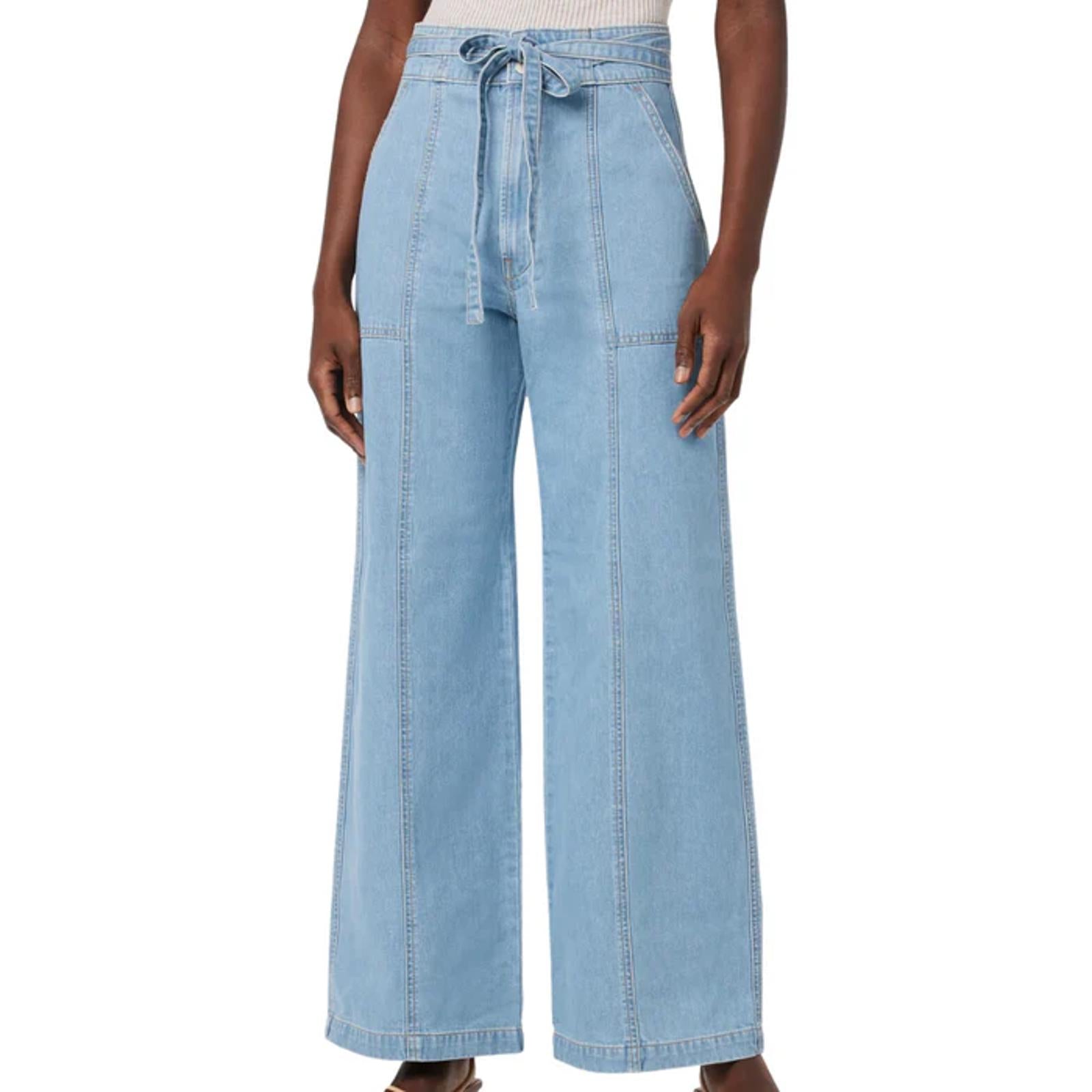 NWT Hudson Tie Waist Wide Leg Barefoot Trouser in First Class Size 28