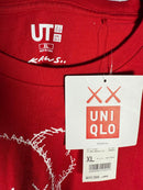 Kaws x Uniqlo UT 2016 Short Sleeve Graphic T-Shirt "Clean Slate" Red Size XL NWT