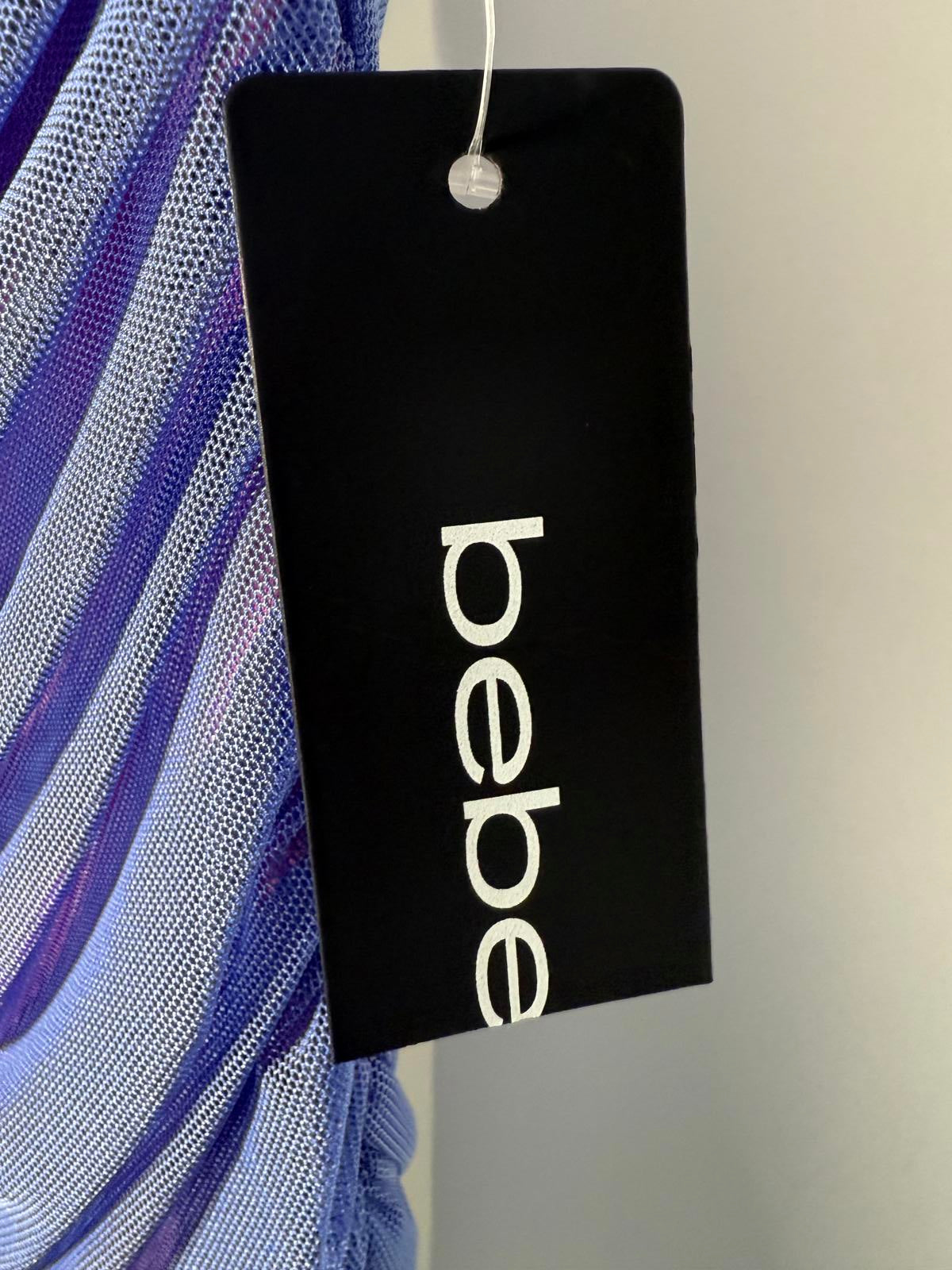 NWT Bebe Shirred Mesh Midi Dress Size S