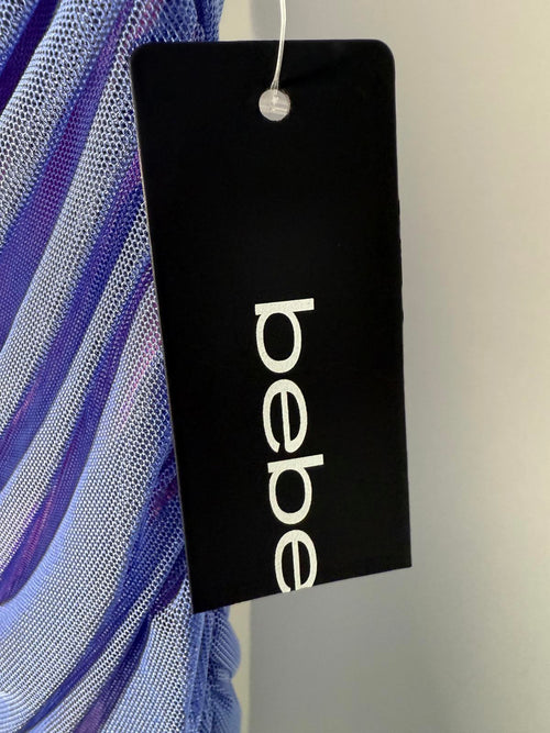 NWT Bebe Shirred Mesh Midi Dress Size S