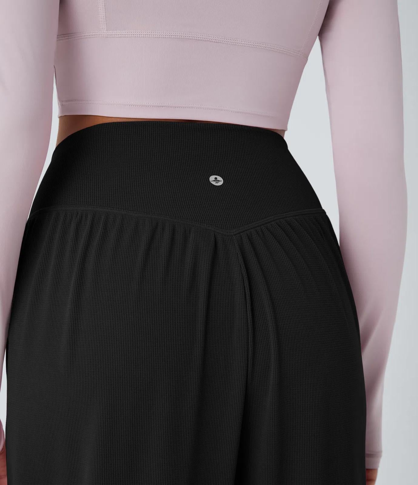 NWT Halara High Waisted Crossover Pocket Waffle Yoga Joggers Size XS