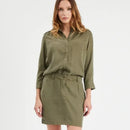 Etienne Marcel Women's Long Sleeve Olive Green Dress, Size XS