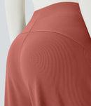 NWT Halara High Waisted Body Sculpt Waist-Slimming Micro Waffle Work Pant Red S