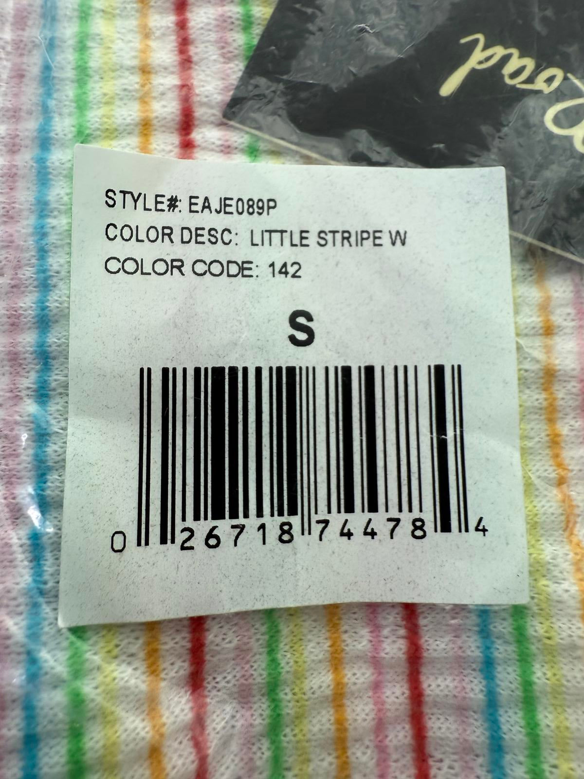 NWT REVOLVE by Emerson Road Butterfly Striped Tee & Short White Multi S