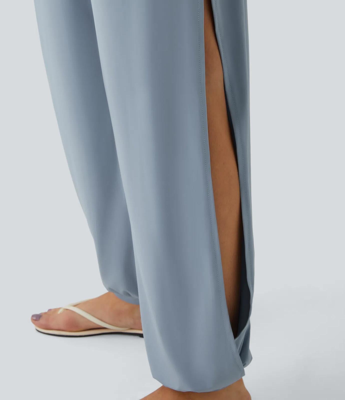 NWT Halara Sleeveless Tie Back Belted Pocket Cool Touch Jumpsuit-UPF50+ Size XS