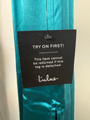 NWT Lulus Easy Radiance Teal Satin Slip Maxi Dress Size XS