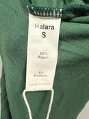 NWT Halara Ribbed Cowl Neck Lace Up Midi Dress Green S