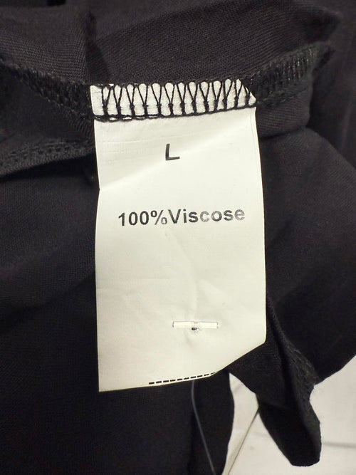 NWT Halara Deep V Neck Butterfly Sleeve Pocket Flowy Maxi Casual Dress Black L