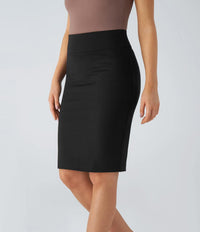 NWT Halara High Waisted Bodycon Work Pencil Skirt Black L