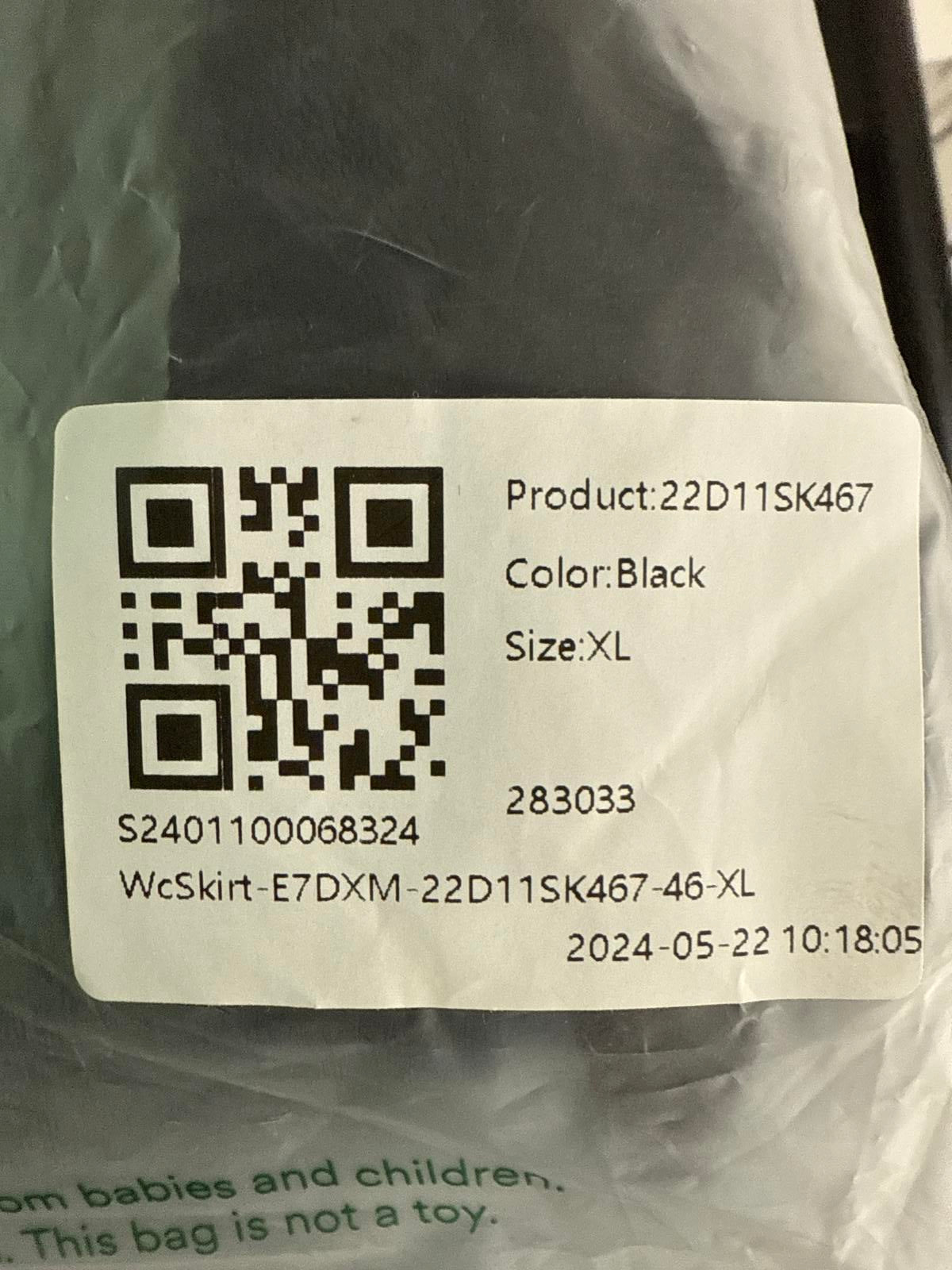 NWTHalara Mid Rise Ruched Asymmetric Hem Bodycon Mini Casual Skirt Black XL