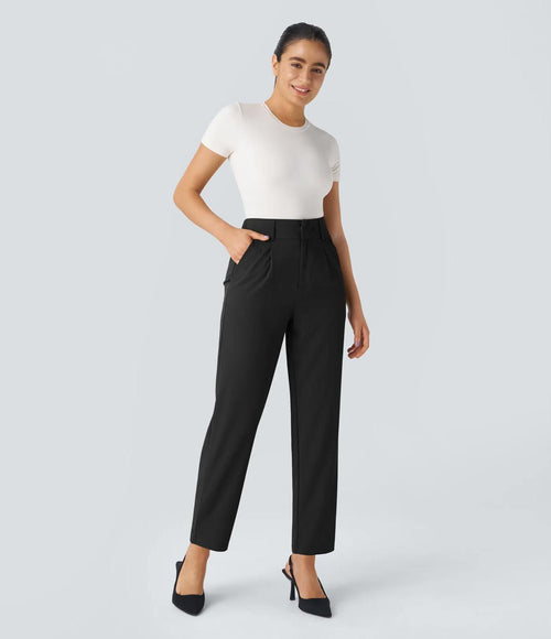 NWT Halara High Waisted Pocket Solid Work Tapered Pants Size Small, Tall