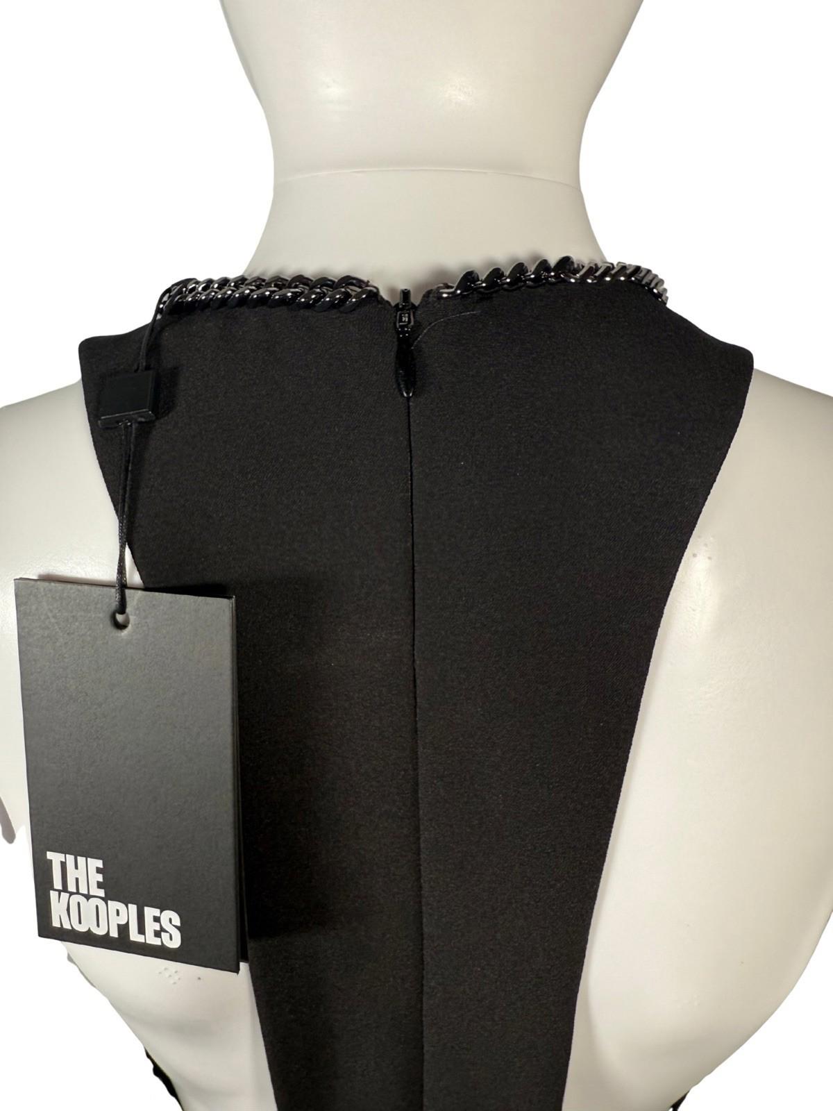 NWT The Kooples Short Black Crepe Dress US Size Medium $345 MRSP