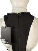 NWT The Kooples Short Black Crepe Dress US Size Medium $345 MRSP