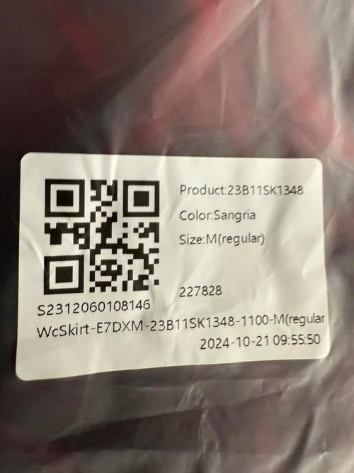 NWT Halara High Waisted High Low Crossover 2-in-1 Velvet Maxi Skirt Sangria M