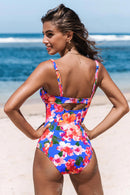 Cupshe Floral Sweetheart Slim & Sculpt One-Piece Swim Suit