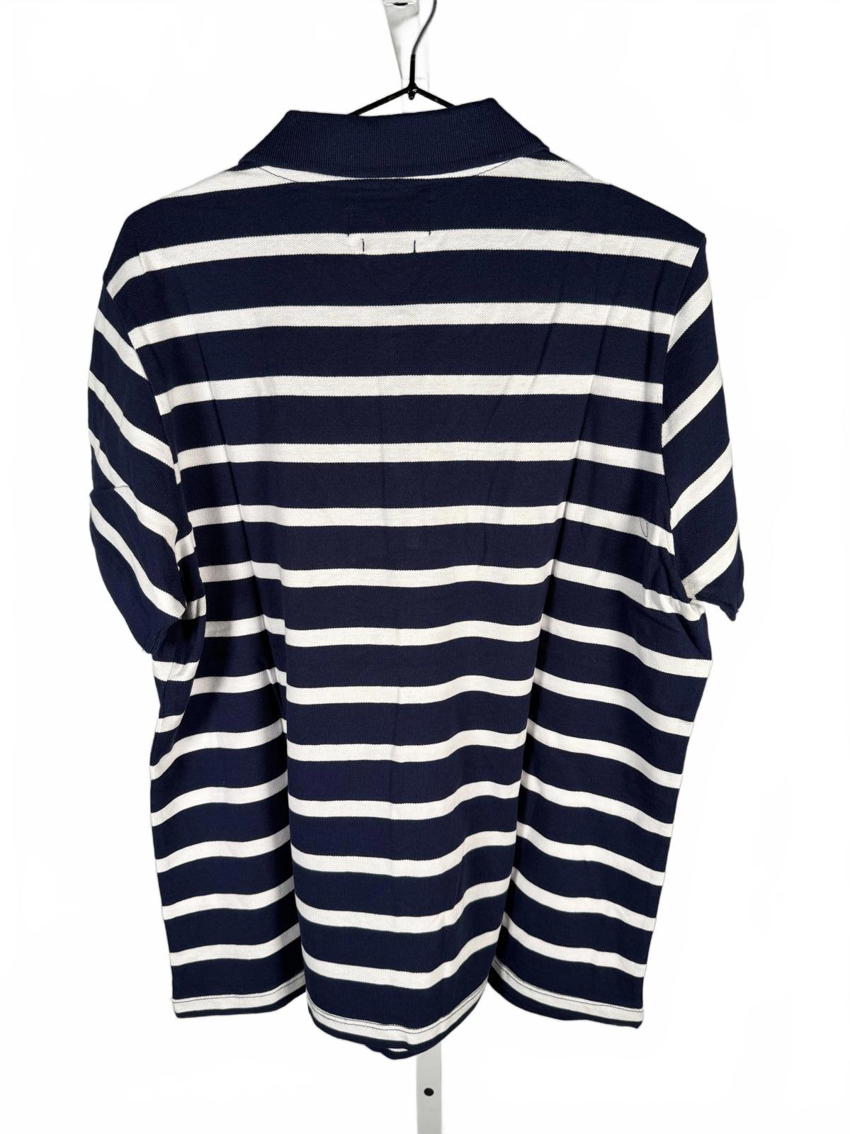 NWT Piombo Striped Pique Polo Shirt Size XXL