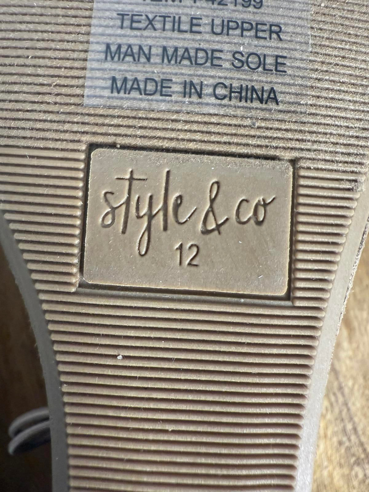 Style & Co Women's Mulan Wedge Open-Toe Sandals Size 12 NWB