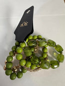 NWT nOir Green and Gold Beaded Bracelets Set