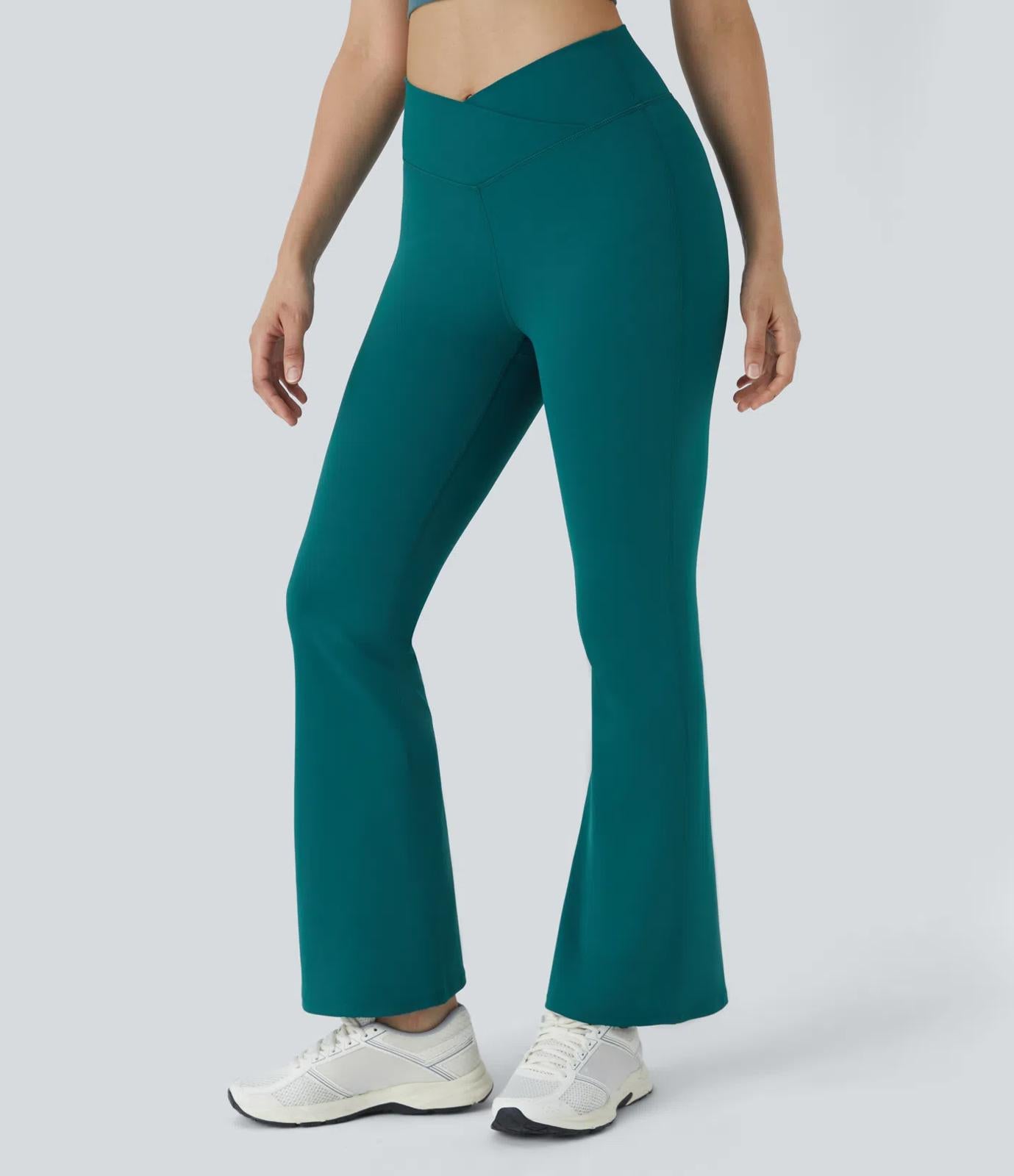 NWT Halara DayStretch High Waisted Crossover Flare Yoga Leggings Size XL Petite