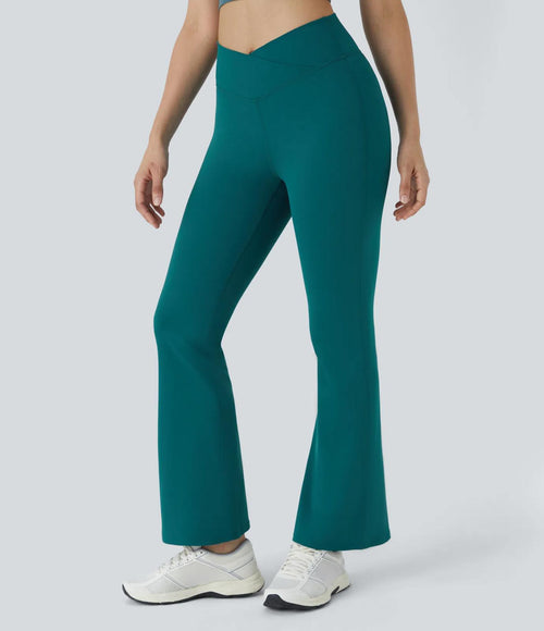 NWT Halara DayStretch High Waisted Crossover Flare Yoga Leggings Size XL Petite