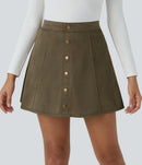 NWT Halara High Waisted Decorative 2-in-1 A Line Suede Mini Casual Skirt Size XS
