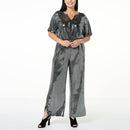 NWT G by Giuliana Black Label Metallic Knit Jumpsuit Size XS