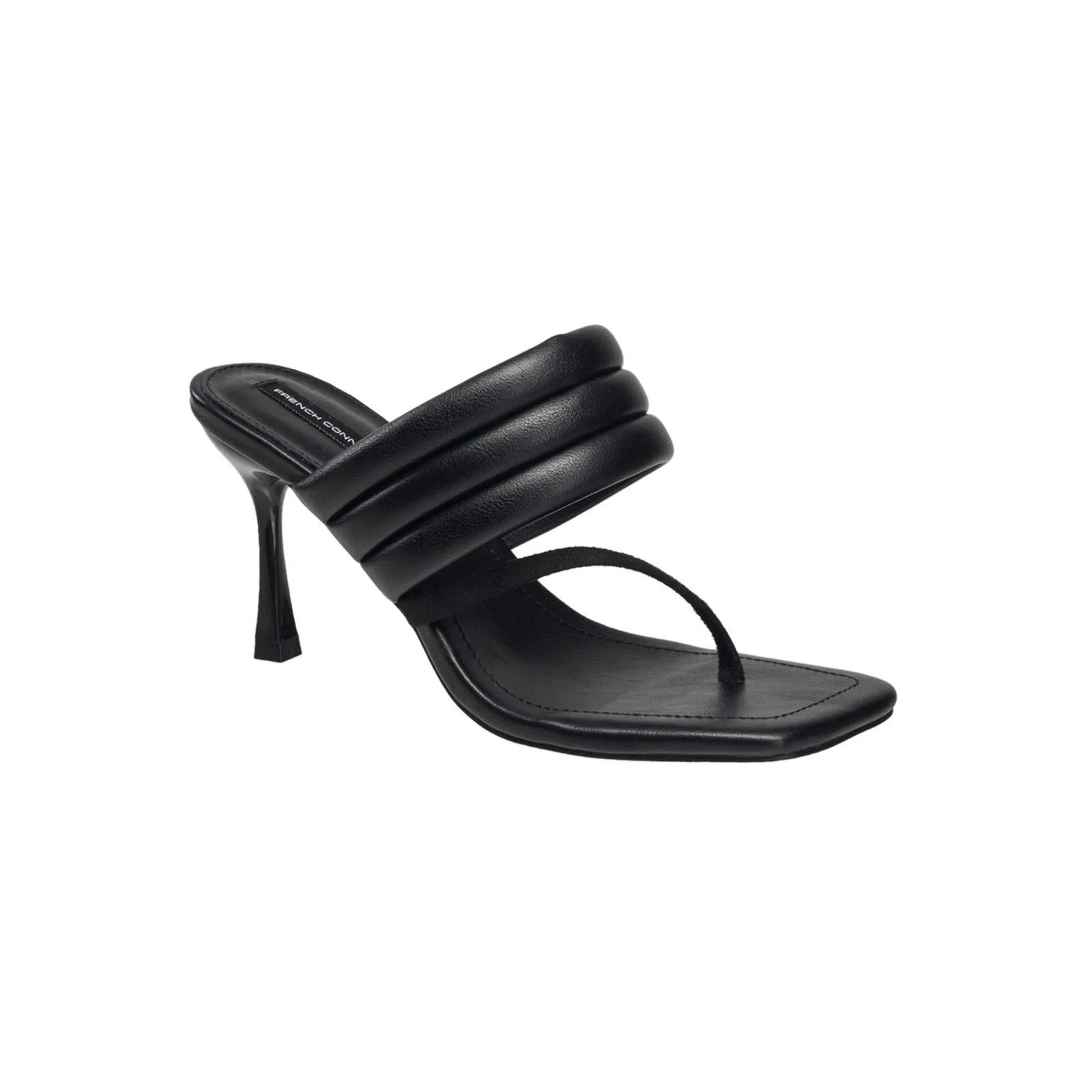 French Connection Womens Valerie Vegan Leather Slip On Heel Sandals Size 9 NWB