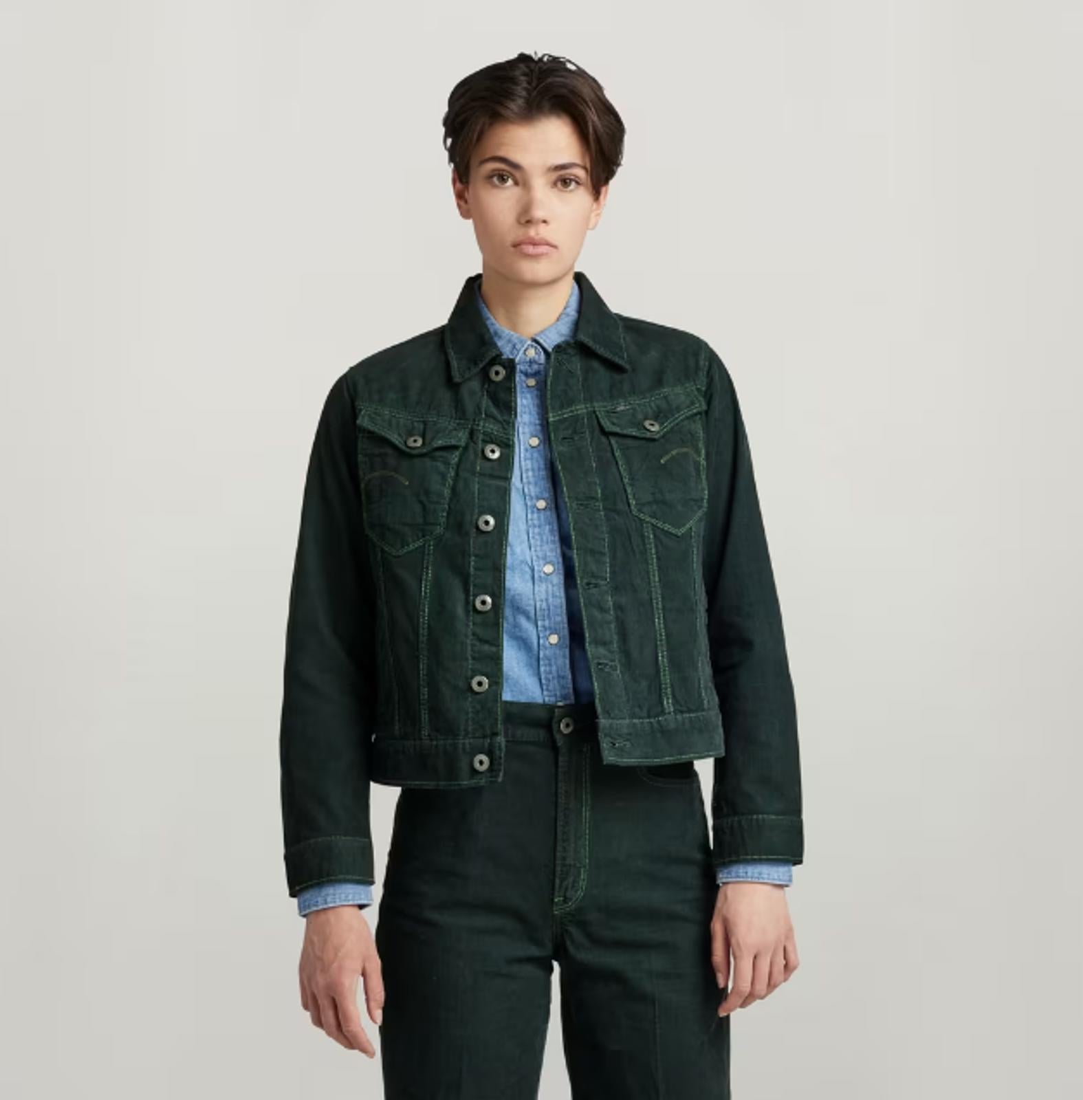 NWT G-Star Raw Arc 3D Corduroy Jacket LAUB GD Green Size XS