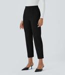 NWT Halara Flex Mid High Waist Tummy Control Side Zip Slim Work Pants Black S