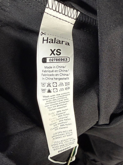 NWT Halara Women's Mini Dress Black Sleeveless with Front Zipper Size XS