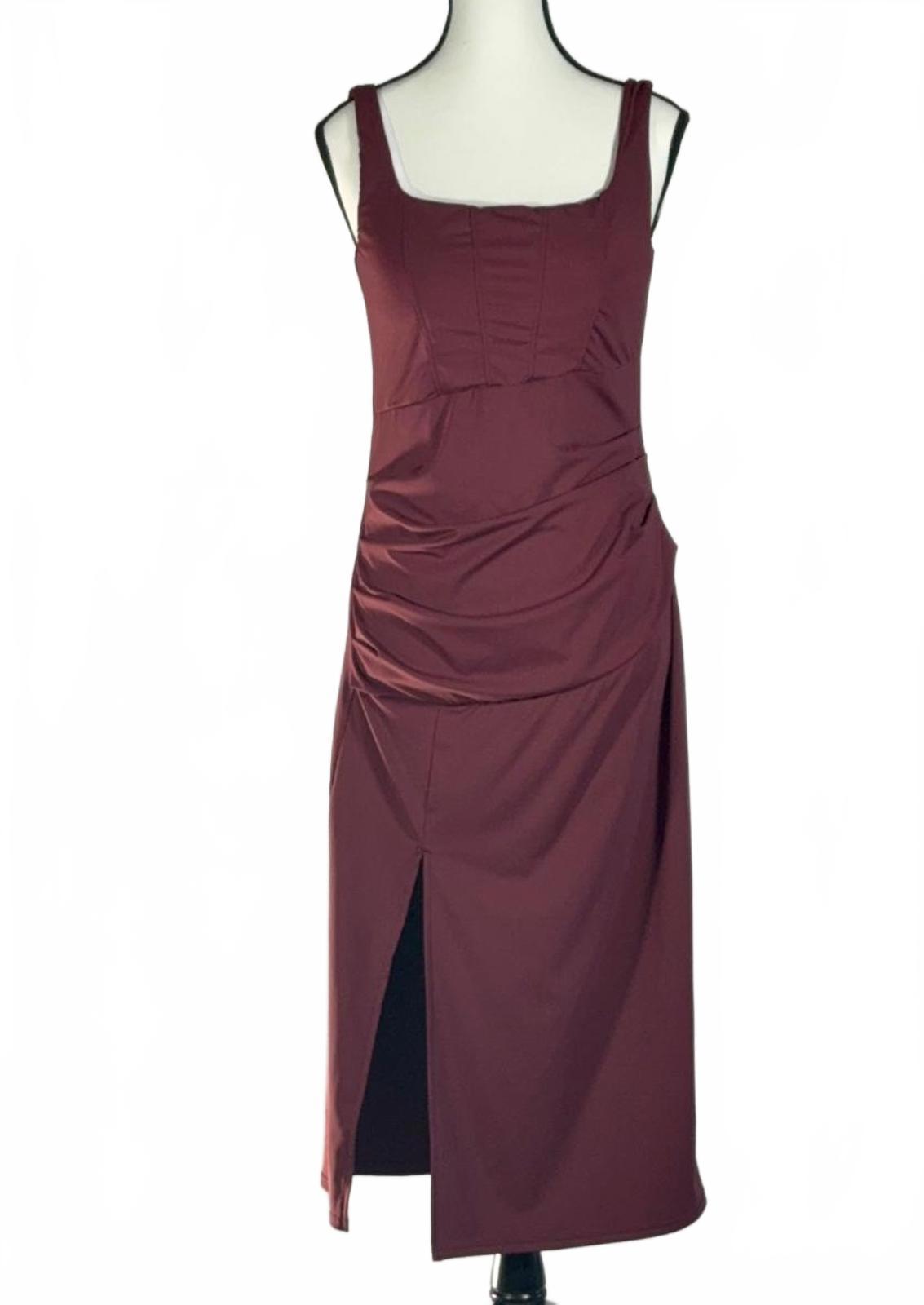 Halara Softlyzero Backless Corset Ruched Bodycon Midi Cool Touch Dress M NWT