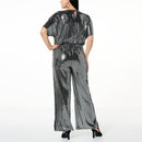 NWT G by Giuliana Black Label Metallic Knit Jumpsuit Size XS