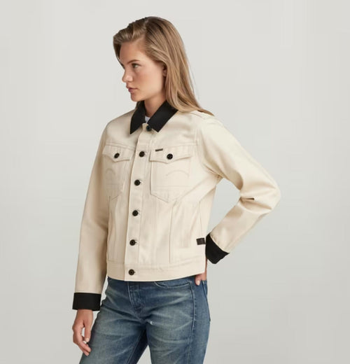 NWT G-Star RAW Arc 3D Denim Jacket Women’s Ecru Raw Denim Size XS