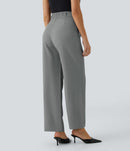 NWT Halara High Waisted Zipper Pocket Shirred Straight Leg Pants Size XL Tall